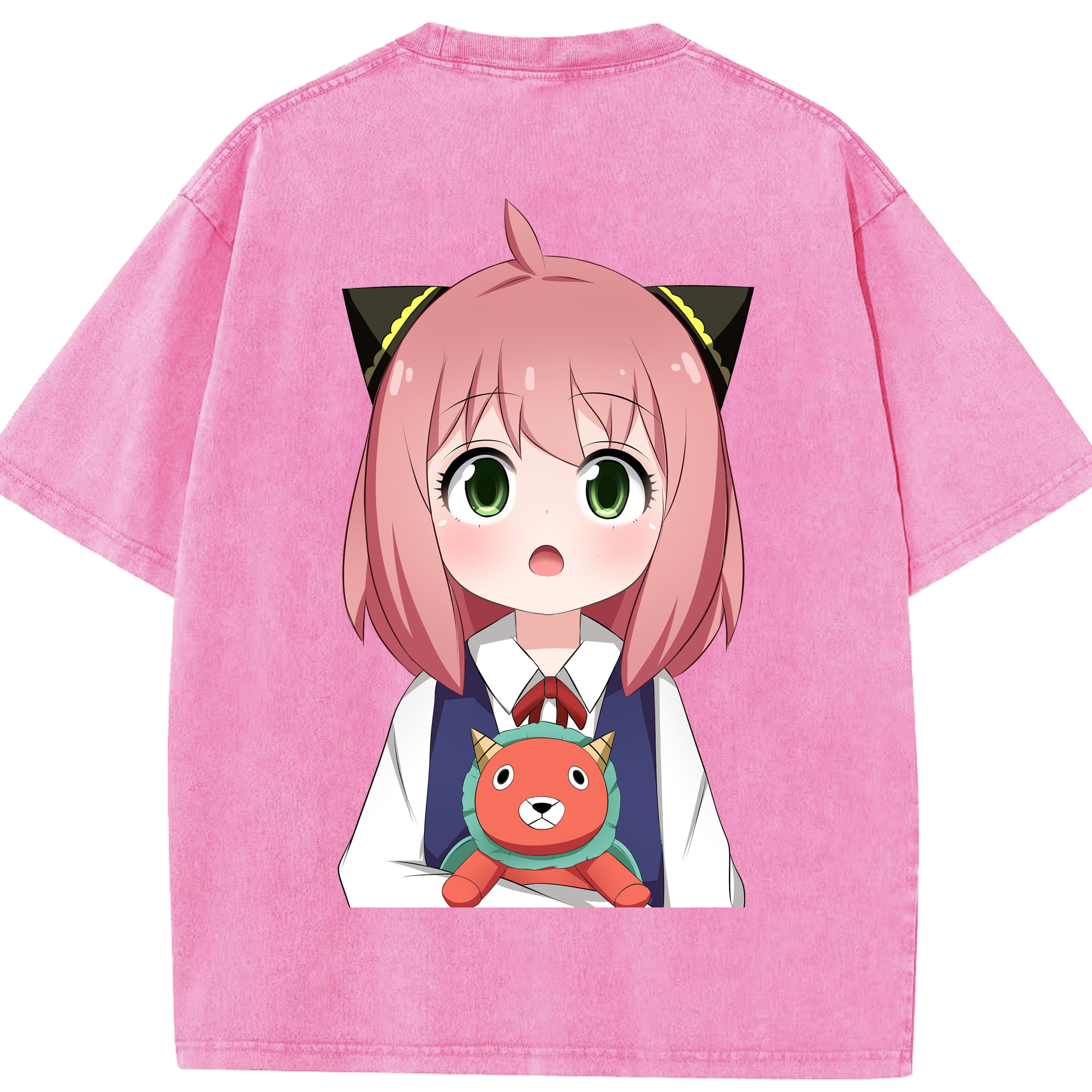 （画像用） SPY×FAMILY间谍家家酒 綿100% ヴィンテージ風 半袖Tシャツ（背面プリント）